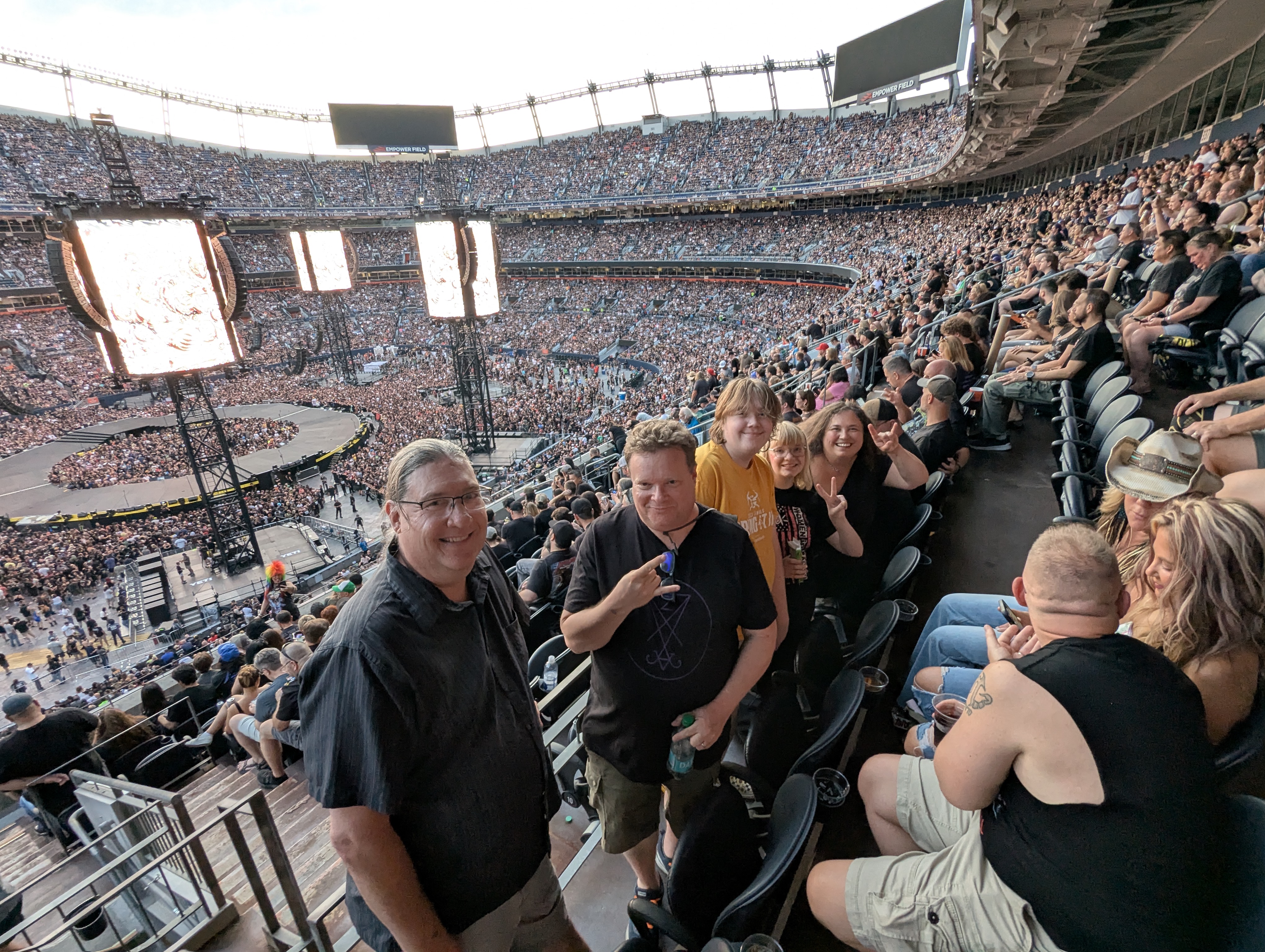 Metallica, Empower Field, Denver, Colorado, Kari Sanders, Michael Sanders, Jarl Anderson, Daniel Anderson, Katrina Anderson